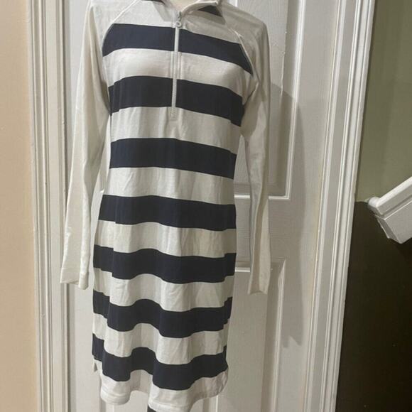 TOMMY BAHAMA POLO DRESS NAVY BLUE/WHITE STRIPES COTTON Sz S SAILOR NAUTICAL CORE - Picture 13 of 16